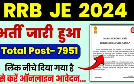 RRB JE Recruitment 2024 Online Apply, RRB JE Recruitment 2024, RRB JE Vacancy 2024 Apply Date, RRB JE Vacancy 2024 Apply Kaise Kare